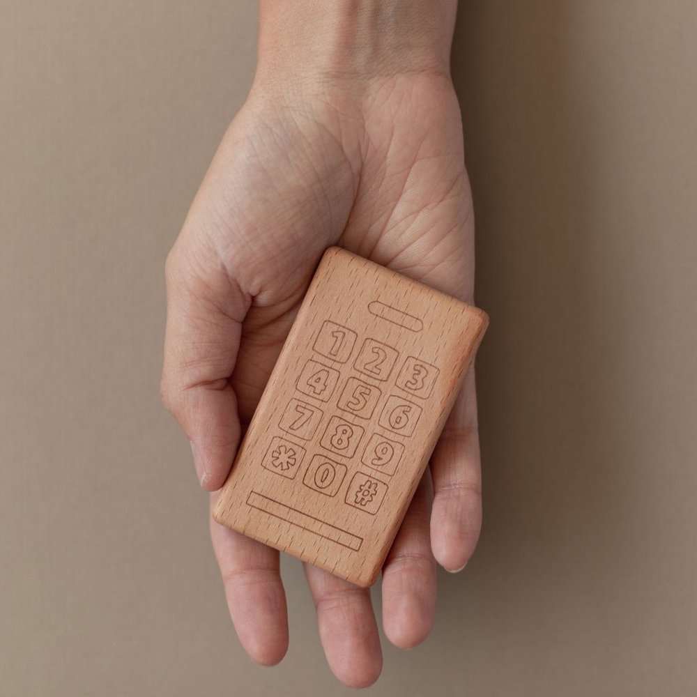 Personalized Wooden Phone Toy